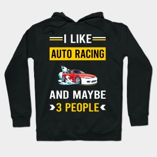 3 People Auto Racing Automotive Autosport Hoodie